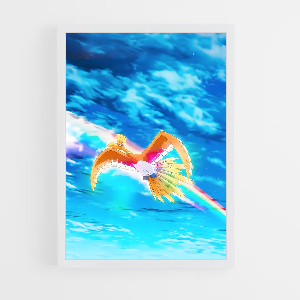 Poster Vol de Ho-Oh – affiche Pokemon (vue 3)